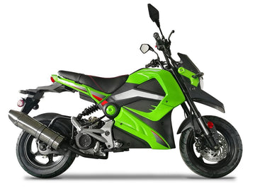 Icebear EVADER (PMZ50-M5) 50cc Motorcycle With 12” Alloy Wheels, LED Tail Light, Front Disc & Rear Drum Brakes