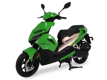 Ice Bear Ascend F4 200cc (PMZ200-F4) EFI Scooter, Automatic Transmission, 4-Stroke, Air-Cooled, Digital LCD/Mechanical speedometer, 13″ wheels