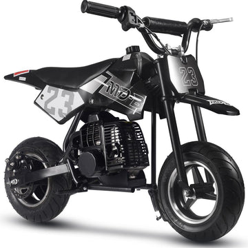 MotoTec Supermoto 50cc 2-Stroke Kids Gas Dirt Bike Black