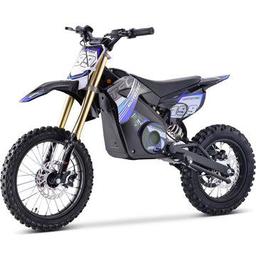 MotoTec Pro 48V/13Ah 1800W Off-Road Electric Dirt Bike Blue