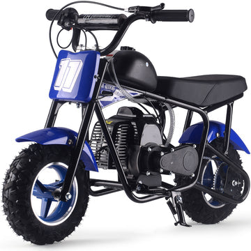 MotoTec Urchin 49cc 2-Stroke Kids Gas Mini Bike Blue