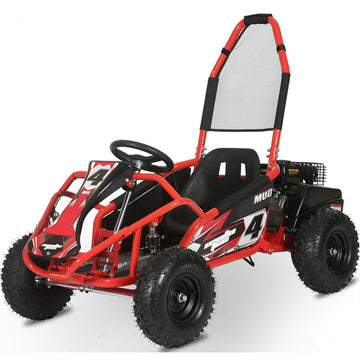 MotoTec Mud Kids Gas Powered 98cc Go Kart Full Suspension Red
