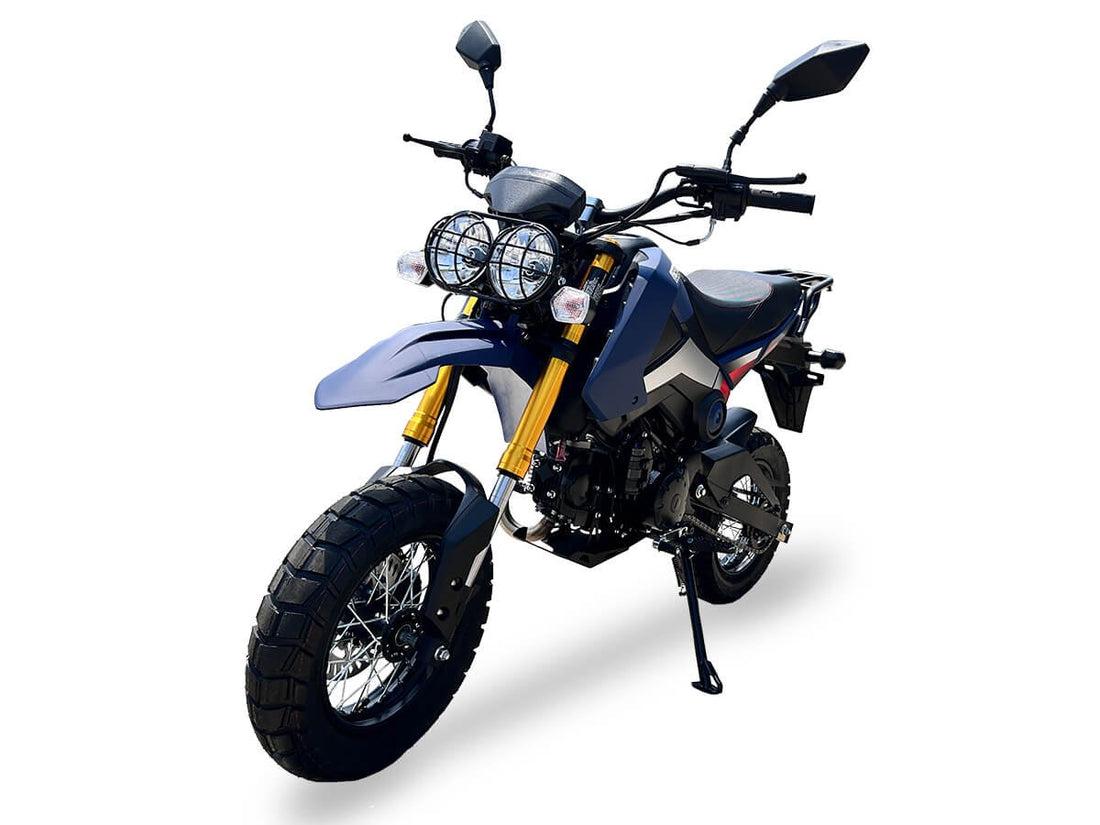 Icebear ROGUE ADV (PMZ125-1EN) 125cc Motorcycle, 4-Speed Manual, 12″ Rims, Speedometer, Stainless Steel Exhaust