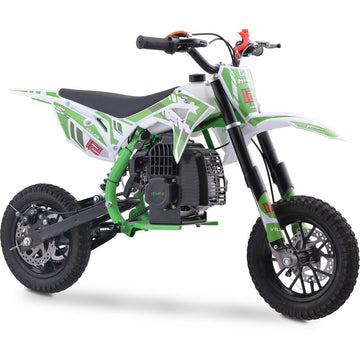 MotoTec Big Alien 50cc 2-Stroke Kids Gas Dirt Bike Green