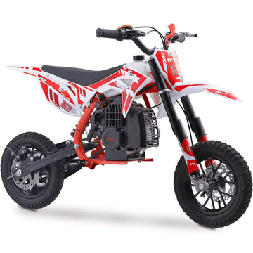 MotoTec Big Alien 50cc 2-Stroke Kids Gas Dirt Bike Red