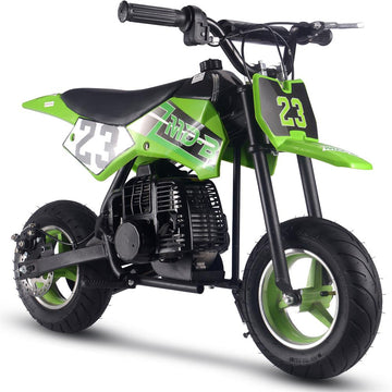 MotoTec Supermoto 50cc 2-Stroke Kids Gas Dirt Bike Green