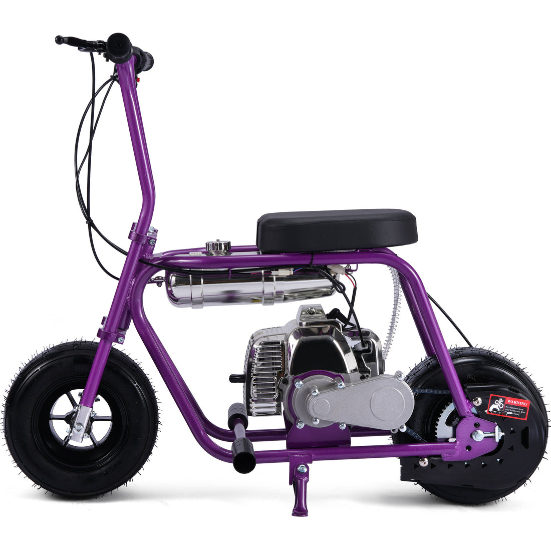 MotoTec Wild Rover 49cc 2-Stroke Kids Gas Mini Bike Purple