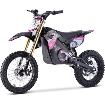 MotoTec Pro 48V/13Ah 1800W Off-Road Electric Dirt Bike Pink