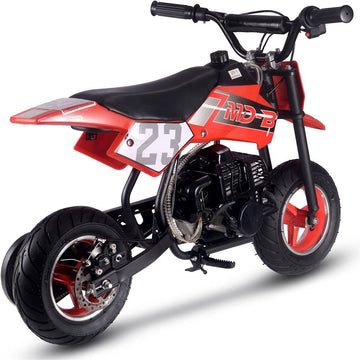 MotoTec Supermoto 50cc 2-Stroke Kids Gas Dirt Bike Red