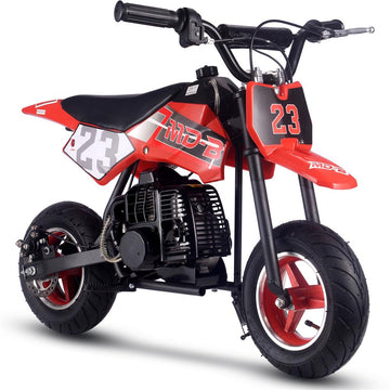 MotoTec Supermoto 50cc 2-Stroke Kids Gas Dirt Bike Red
