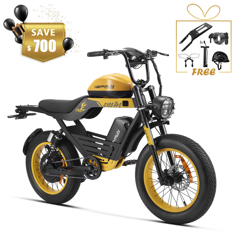 HappyRun G100 Electric Bike with 2000W Dual Battery Long Range