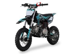 Ice Bear PAD90-V2 90cc Dirt Bike, Semi-Automatic 4-Speed Transmission, 4-Stroke, Air-Cooled Engine, Electric & Kick Start System, Disc Brakes,  27″ Seat Height